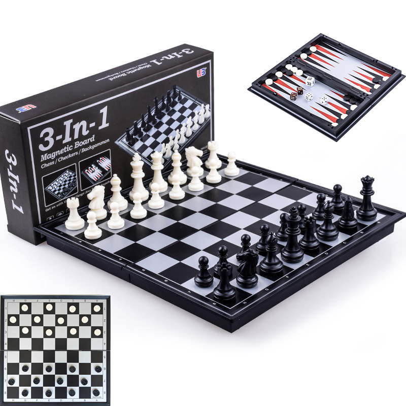 Board Game Vantage - Складные магнитные шахматы 25 см, шашки,