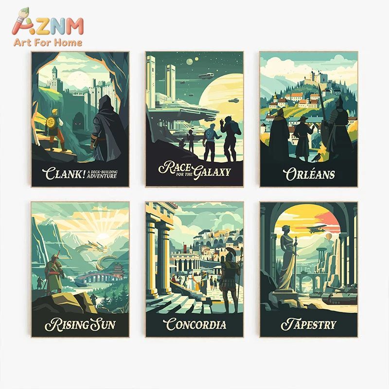 AZNM Ретро-постер на холсте дл – обзор и цена Board Game Vantage